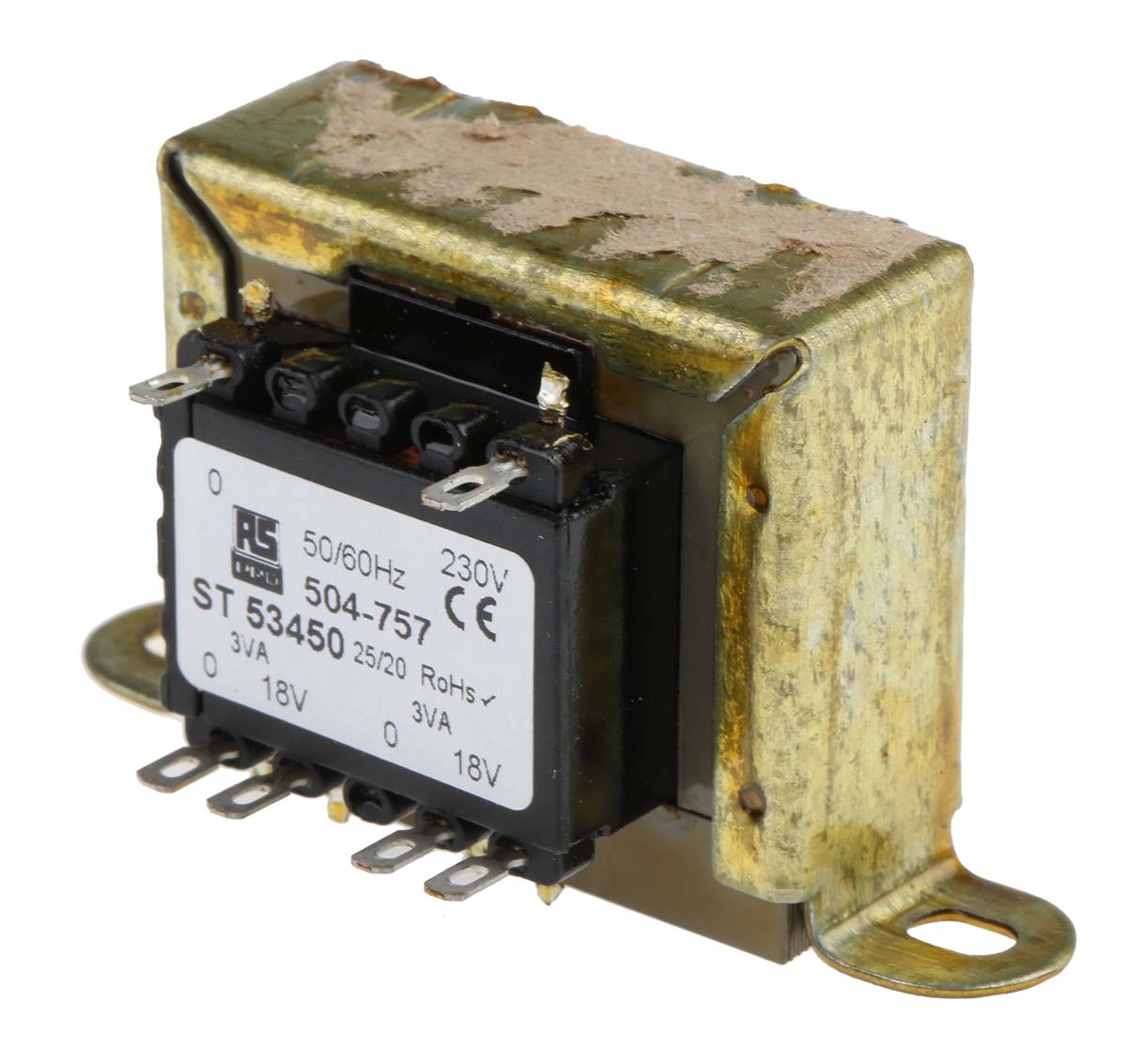RS PRO 6VA 2 Output Chassis Mounting Transformer, 18V ac, IEC 61558-2-6
