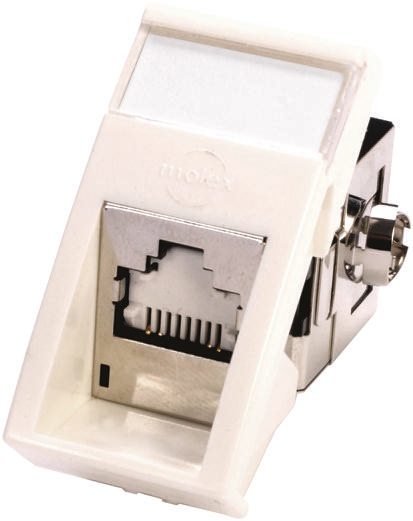 Molex Premise Networks PowerCat Series Female RJ45 Connector, Cat6, STP Shield Angled