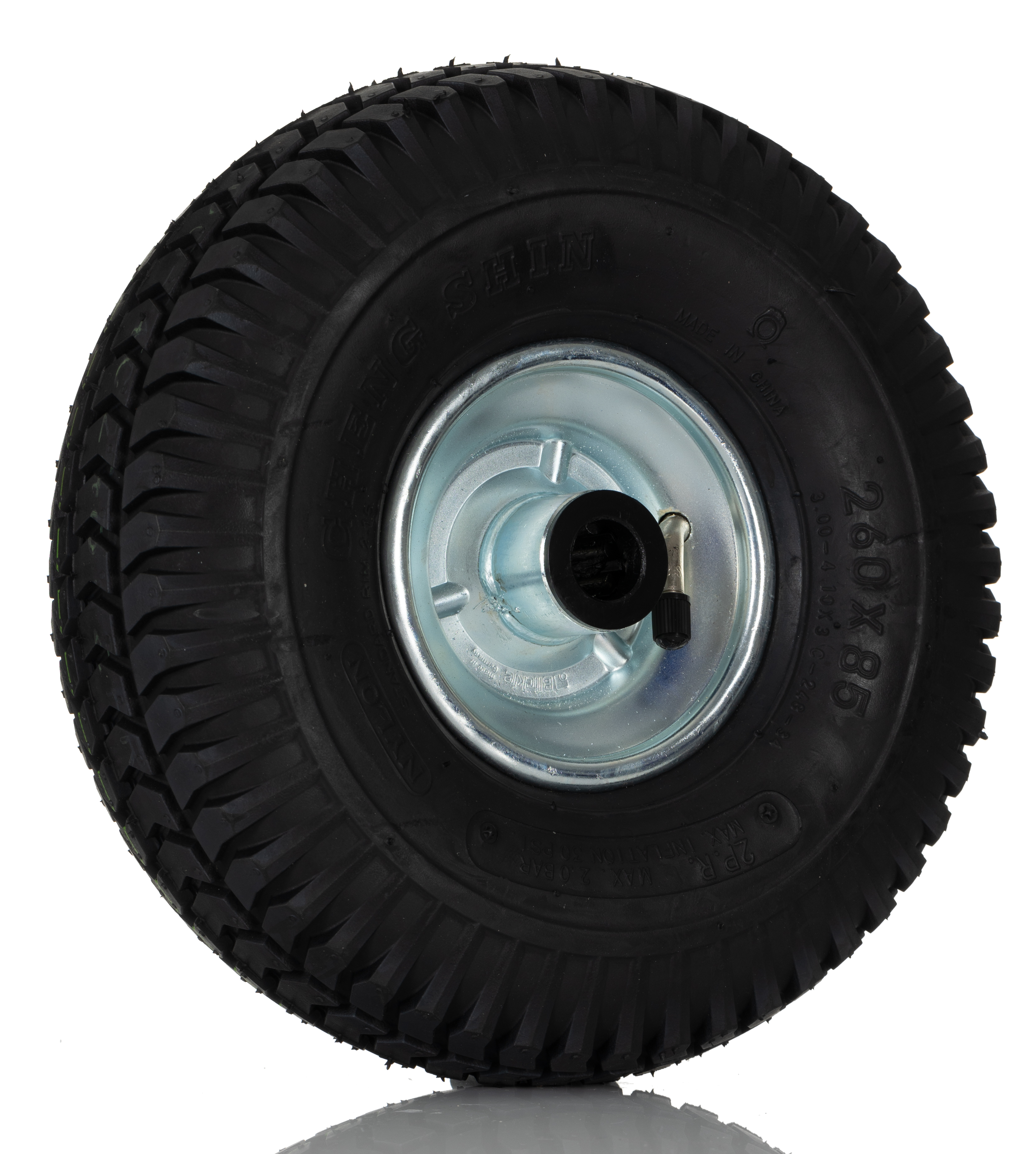 RS PRO Black Rubber Shock Absorbing Trolley Wheel, 200kg