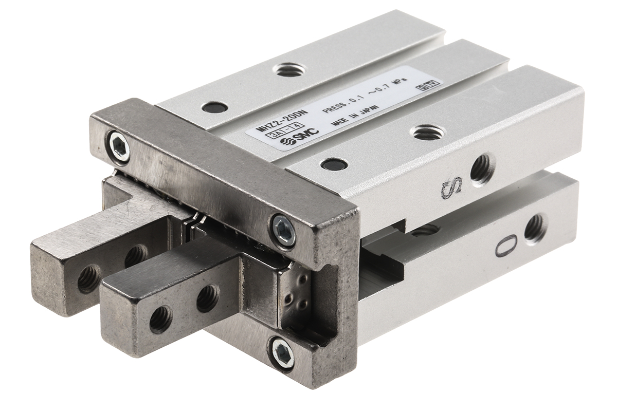 SMC 2 Finger Double Action Pneumatic Gripper, MHZ2-20DN, Parallel Gripping Type