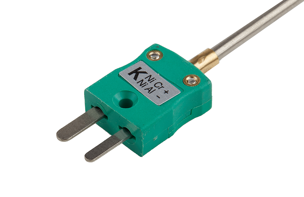 RS PRO Type K Mineral Insulated Thermocouple 150mm Length, 3mm Diameter → +1100°C
