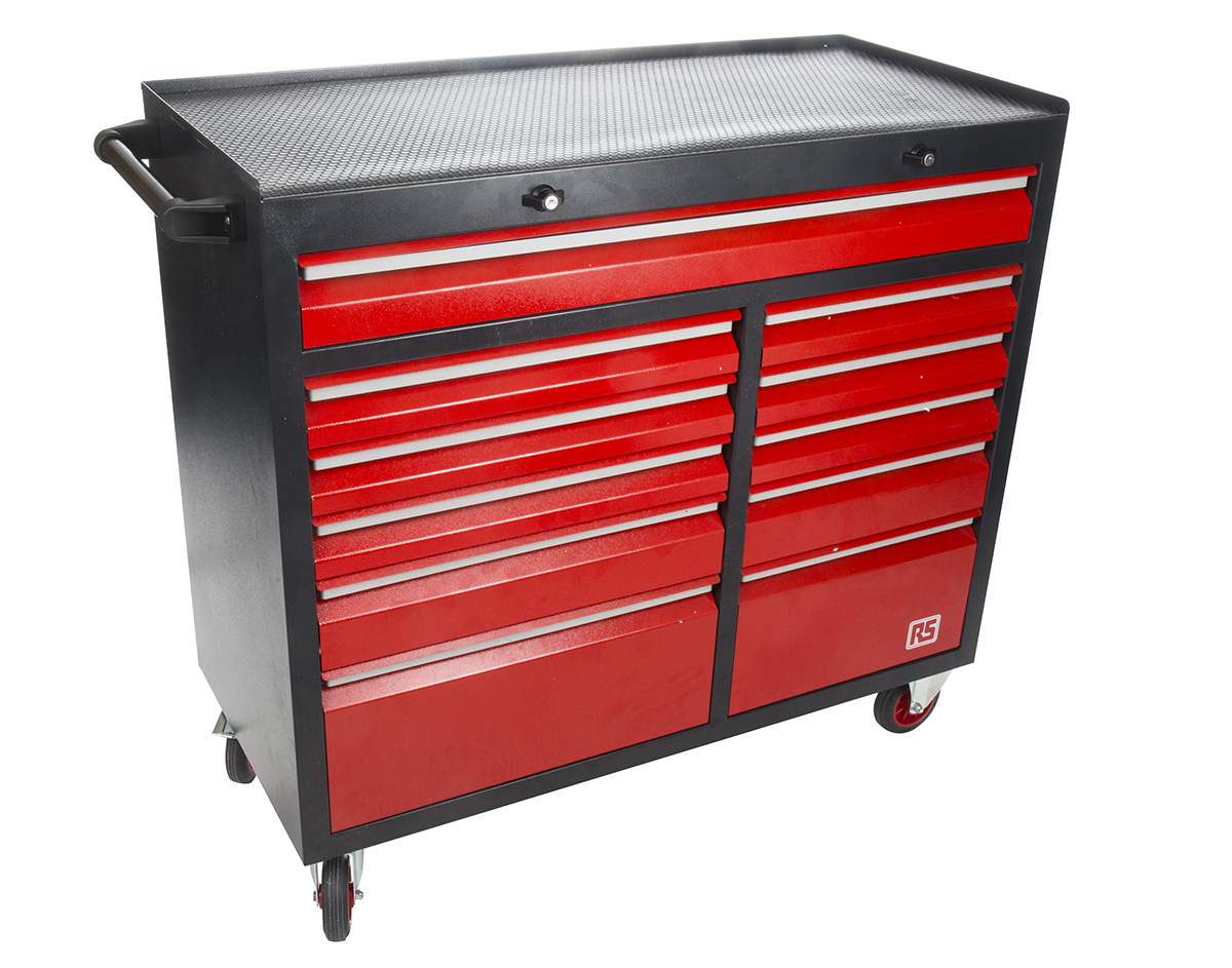 RS PRO 11 Drawer Steel Wheeled Tool Chest