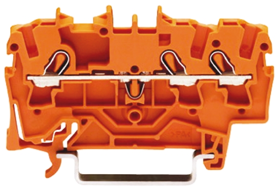 WAGO 2002-1302 TOPJOB S, 2002 Series Orange, 2.5mm², Single-Level, Push-In Cage Clamp Termination, ATEX, IECEx