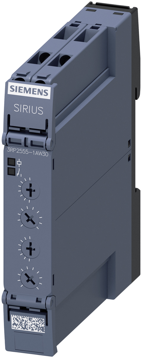 Siemens 3RP25 Series DIN Rail Mount Timer Relay, 12 → 240V ac/dc, 1-Contact, 0.05 s → 100h, 1-Function,