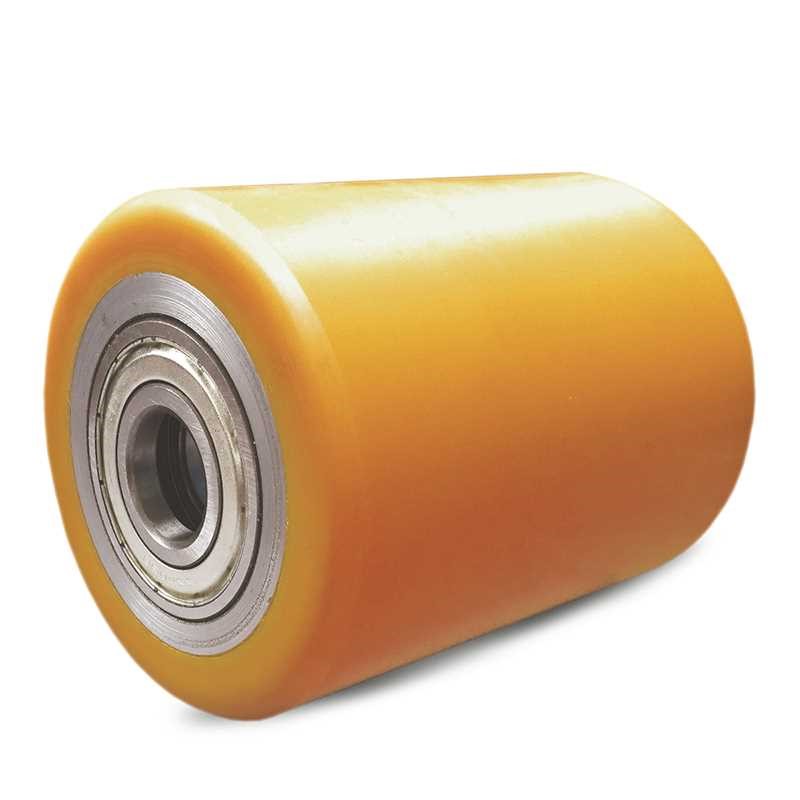 Guitel Hervieu Grey, Yellow Polyurethane Abrasion Resistant Trolley Wheel, 600kg