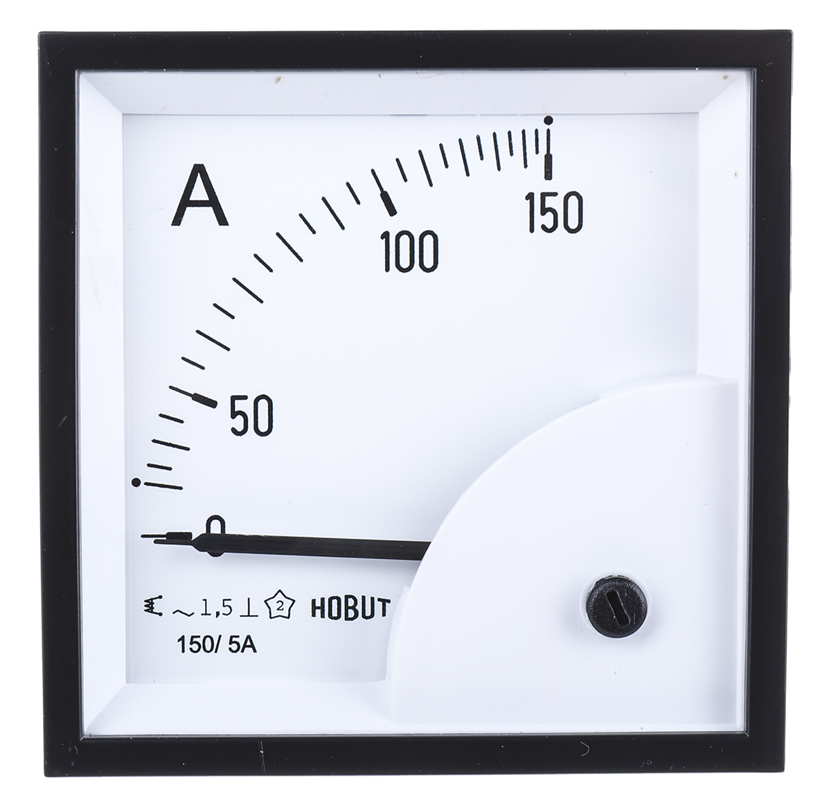 HOBUT D72SD Analogue Panel Ammeter 0/150A For 150/5A CT AC, 72mm x 72mm Moving Iron