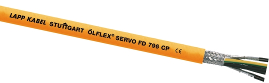 Lapp ÖLFLEX SERVO FD Control Cable, 4 Cores 18 AWG, Screened, 50 m, Orange Polyurethane Sheath