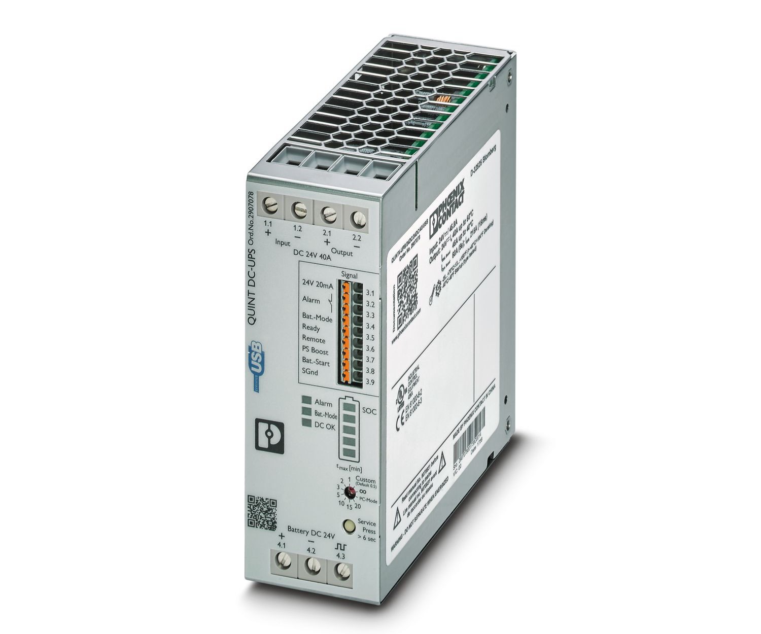 Phoenix Contact 18 → 30V dc Input DIN Rail Uninterruptible Power Supply (1.12kW), QUINT4
