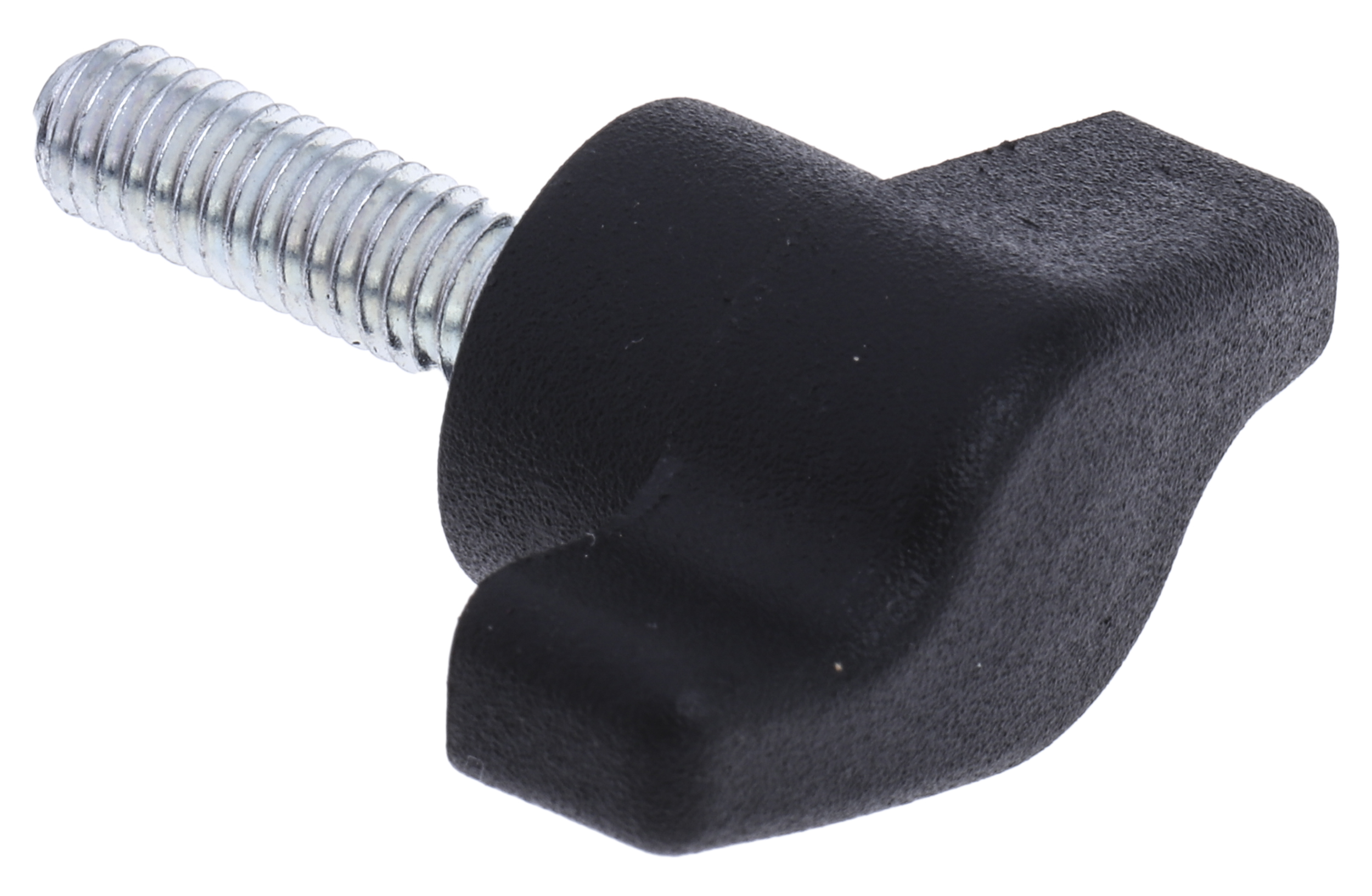 RS PRO Black Wing Clamping Knob, M6, Threaded Stud