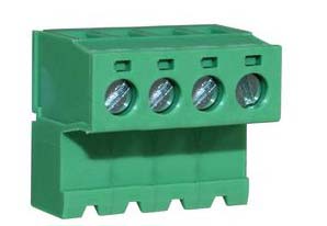 RS PRO, 5.08mm Pitch, 4 Way, Right Angle, Pluggable Terminal Block, Inverted Plug, Through Hole, Screw Termination