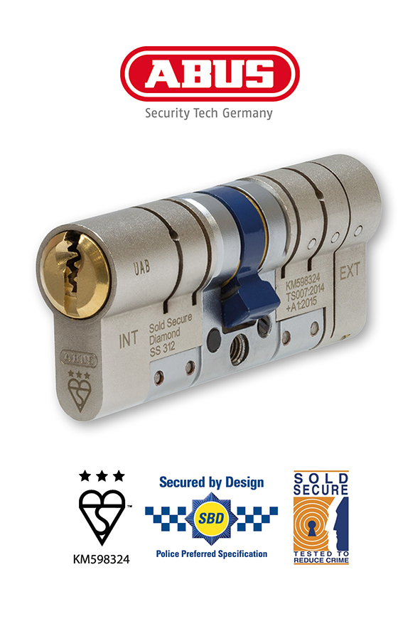 ABUS Brass Euro Cylinder Lock, 40/35 mm (75mm)