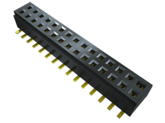 Samtec CLM Series Straight Surface Mount PCB Socket, 6-Contact, 2-Row, 1mm Pitch, Solder Termination