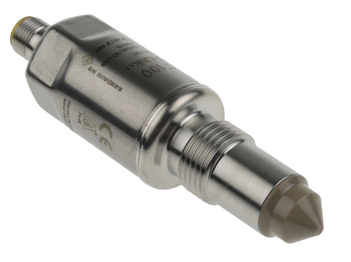 ifm electronic Electronic Level Probe, PNP NO/NC Output, Flush Mount, FPM, PA12, PEEK, Stainless Steel Body