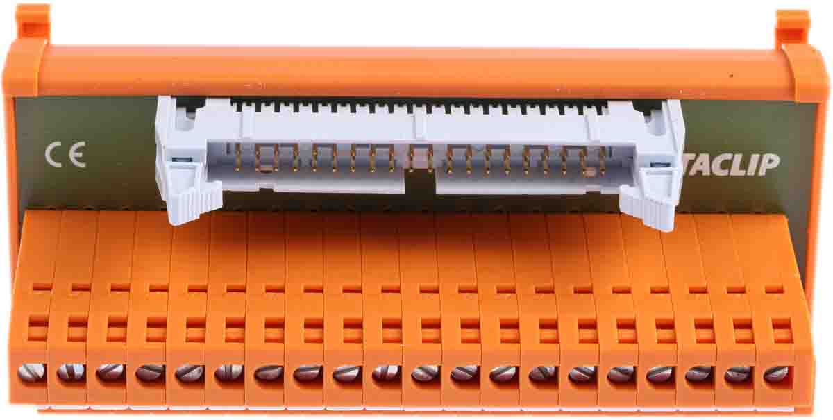 RS PRO 40-Contact Male Interface Module, Flat Ribbon Cable Connector, DIN Rail Mount, 1A