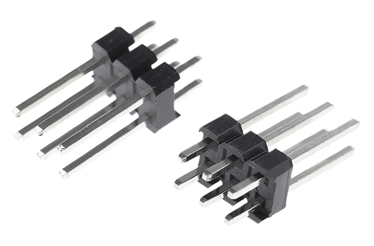 HARWIN M20 Series Straight Through Hole Pin Header, 6 Contact(s), 2.54 mm Pitch, 2 Row, Unshrouded