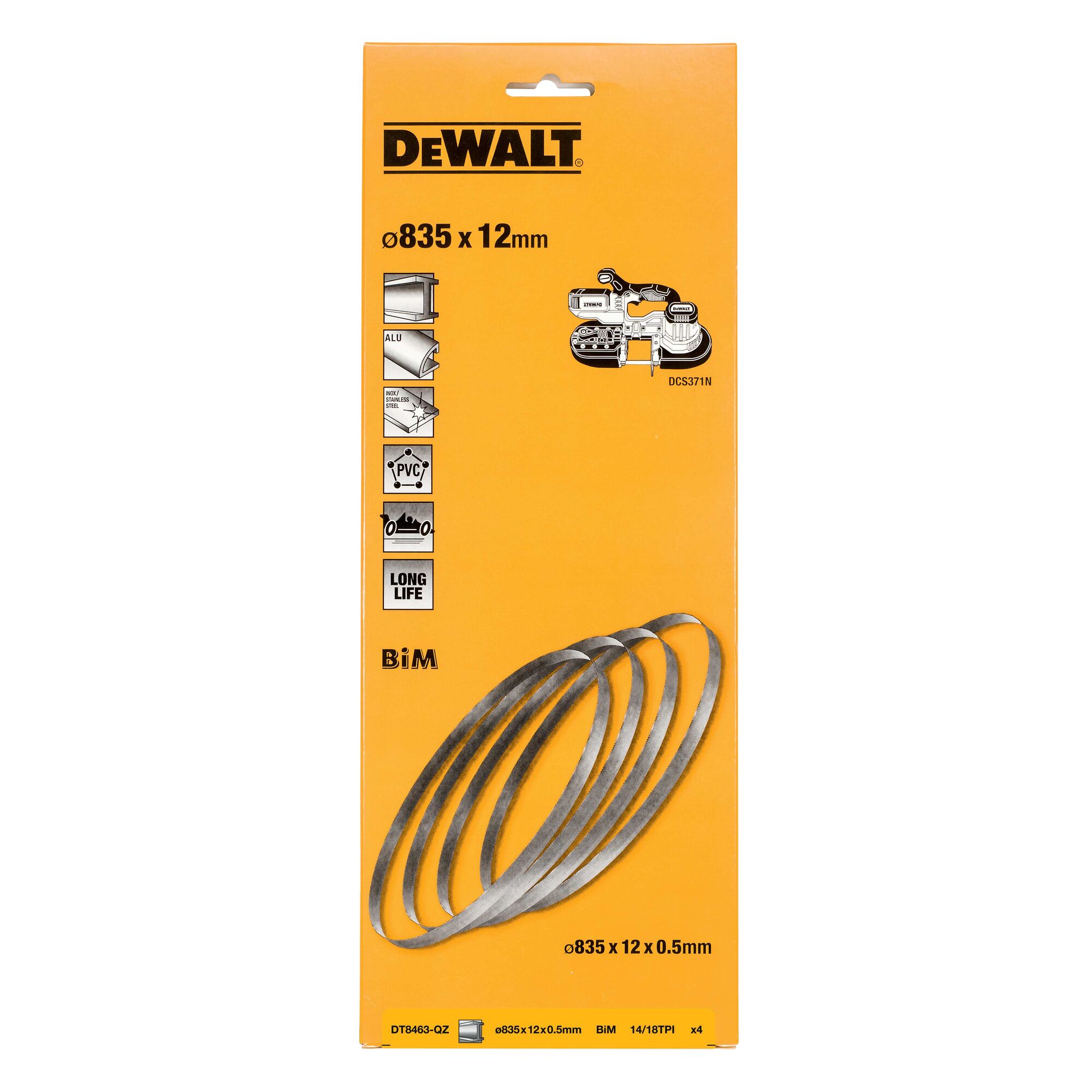 DeWALT, 14, 18 Teeth Per Inch Metal, Plastic Band Saw Blade, Pack of 4