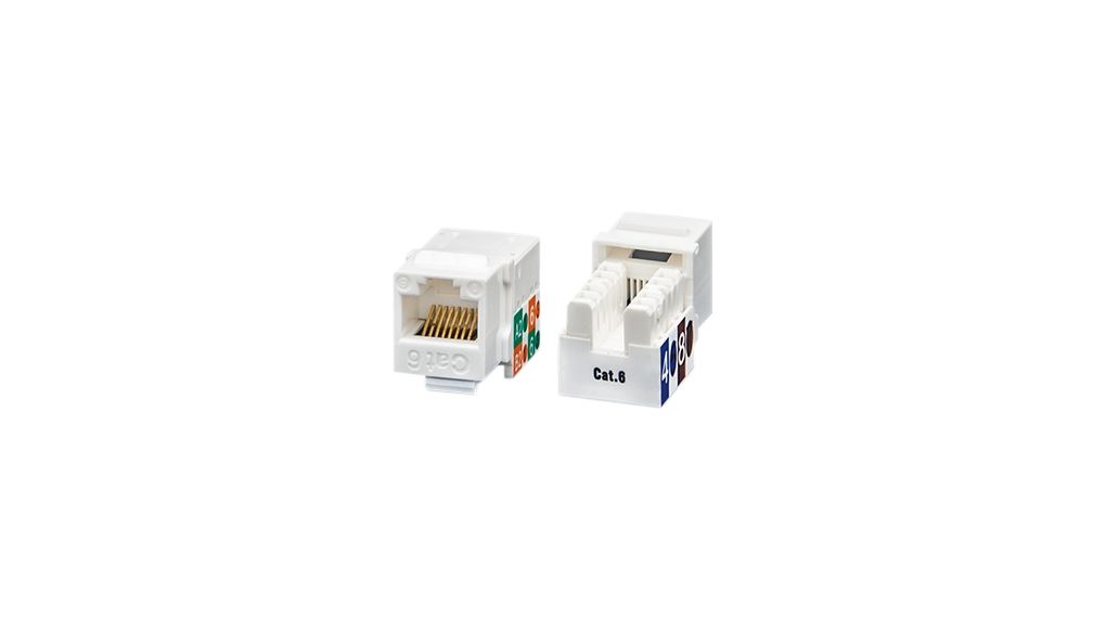 Encitech Connectors RJJ Series Female Ethernet Connector, Cat6 Straight 1 Port