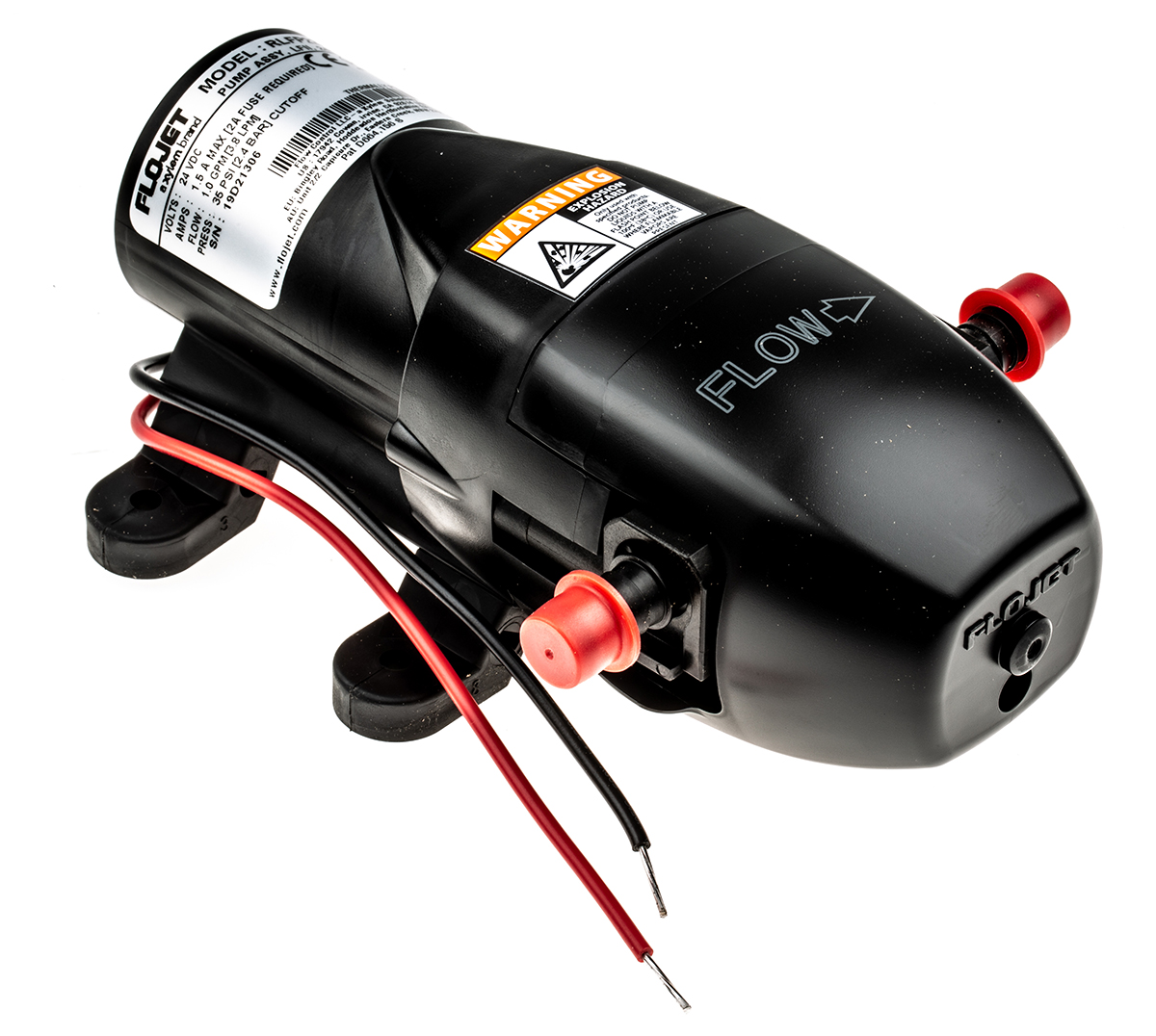 Xylem Flojet Diaphragm Electric Operated Positive Displacement Pump, 3.8L/min, 2.4 bar, 24 V dc