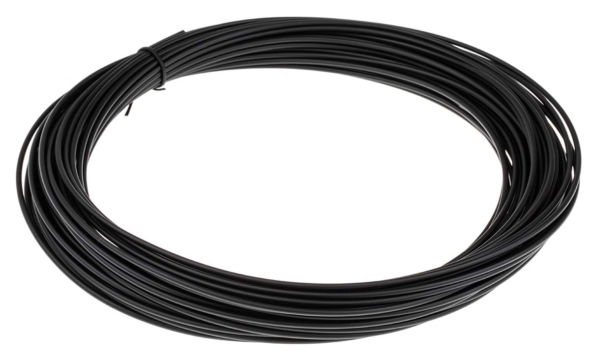 RS PRO Simplex Fibre Optic Cable, 980μm, Black, 20m