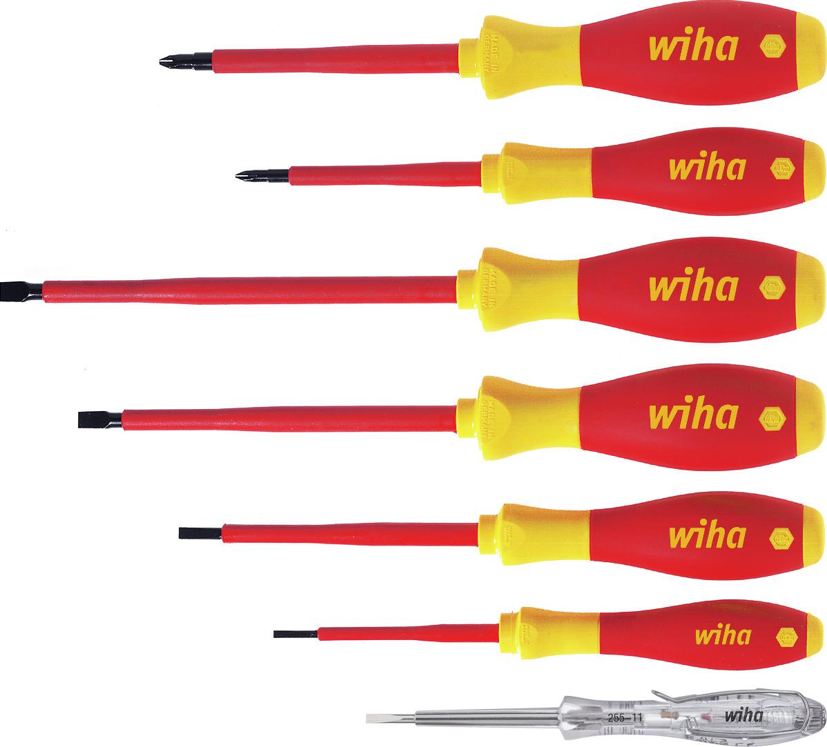 Wiha Phillips; Slotted Insulated Screwdriver Set, 7-Piece