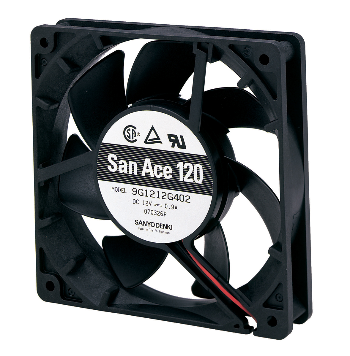 Sanyo Denki 9G Series Axial Fan, 24 V dc, DC Operation, 149.5m³/h, 4.08W, 170mA Max, 119 x 119 x 25mm