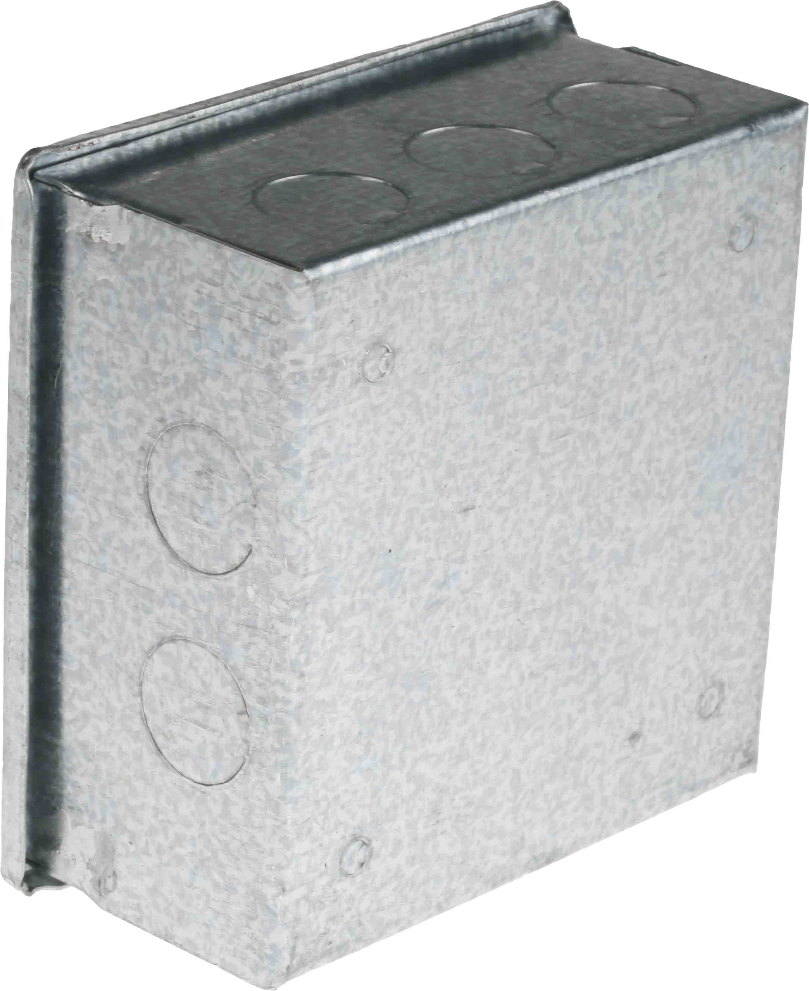 RS PRO Steel Galvanised Square Adaptable Box, 100mm x 100mm x 50mm