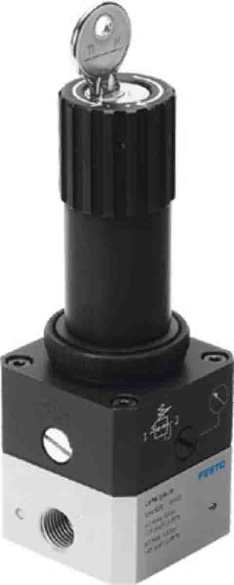 Festo G 1/4 Pneumatic Regulator - 0.05bar to 2.5bar, 1/4 in, 12bar max. input, 194691