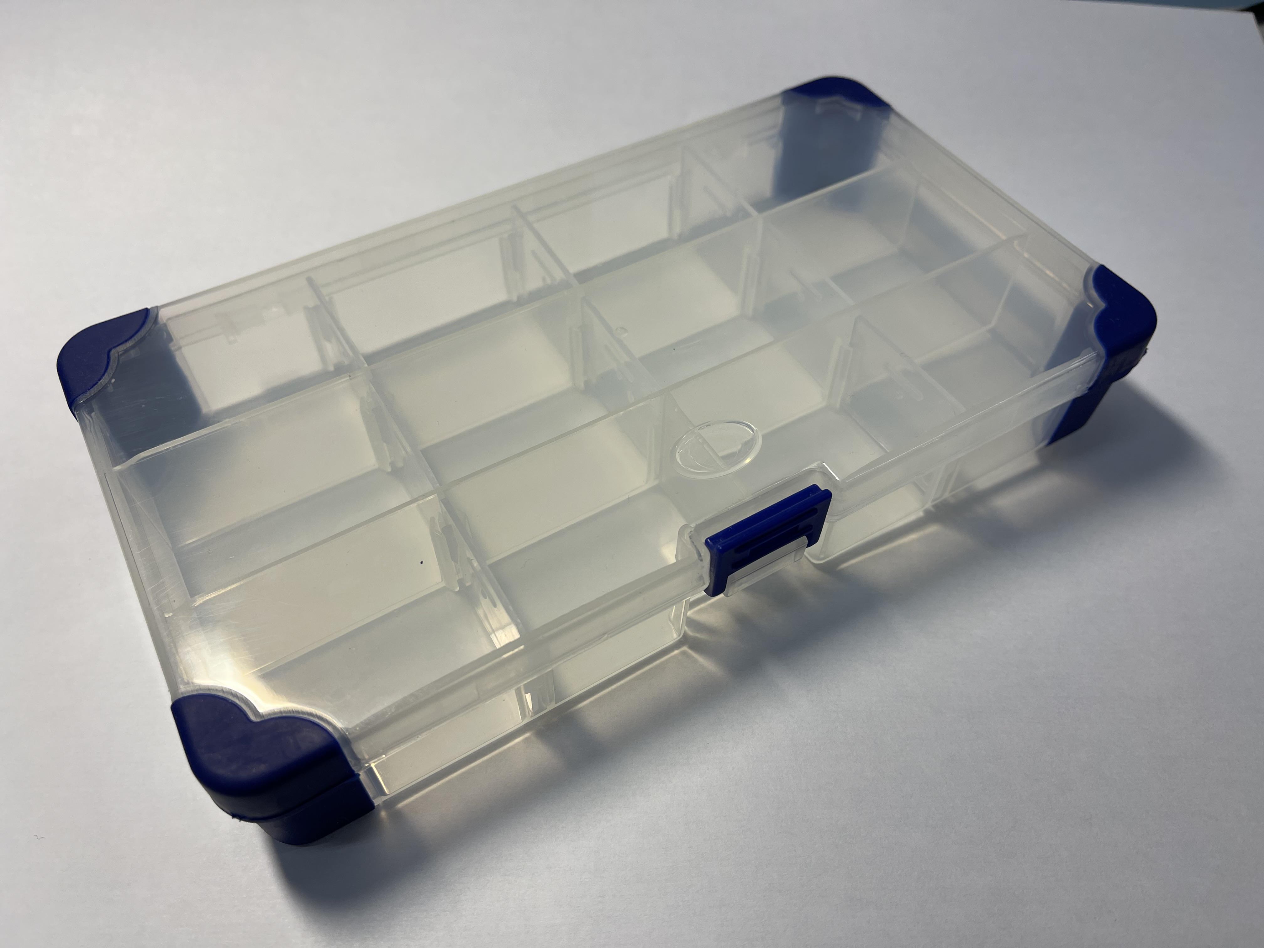 RS PRO 12 Cell Polypropylene, Adjustable Compartment Box, 30mm x 200mm x 110mm