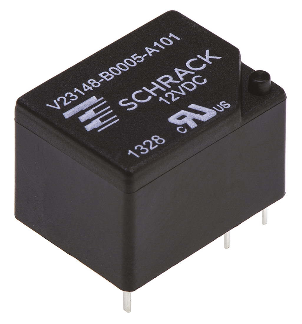 TE Connectivity PCB Mount Latching Power Relay, 12V dc Coil, 7A Switching Current, SPDT