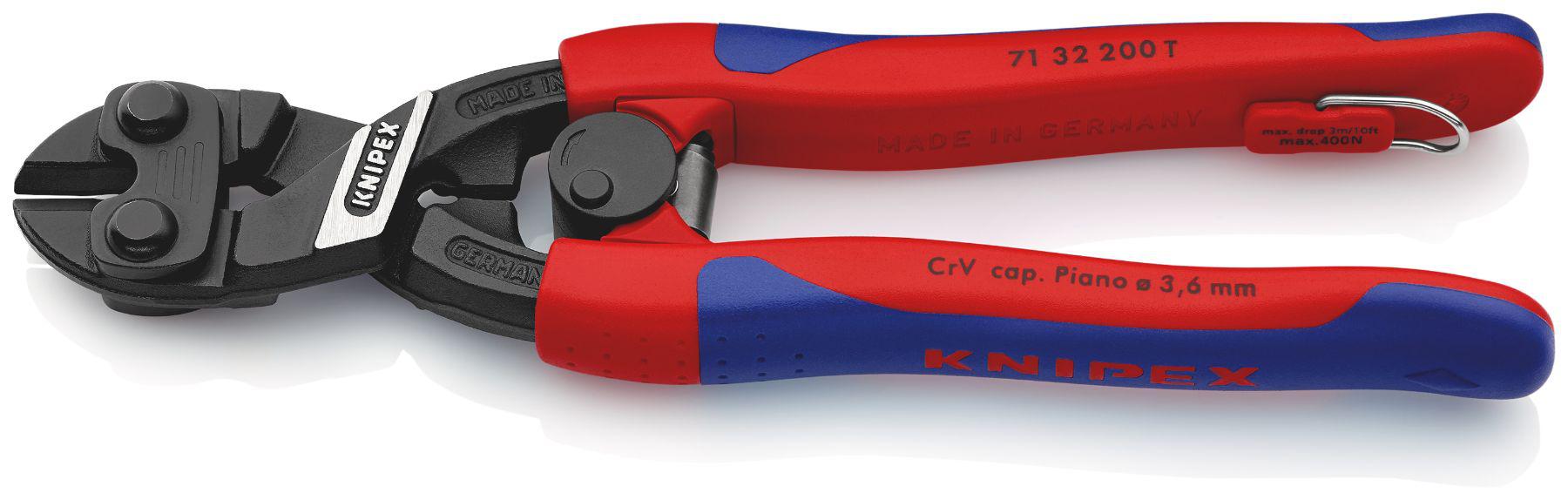 Knipex 71 32 200 T 200 mm Chrome Vandium Steel Compact bolt cutter