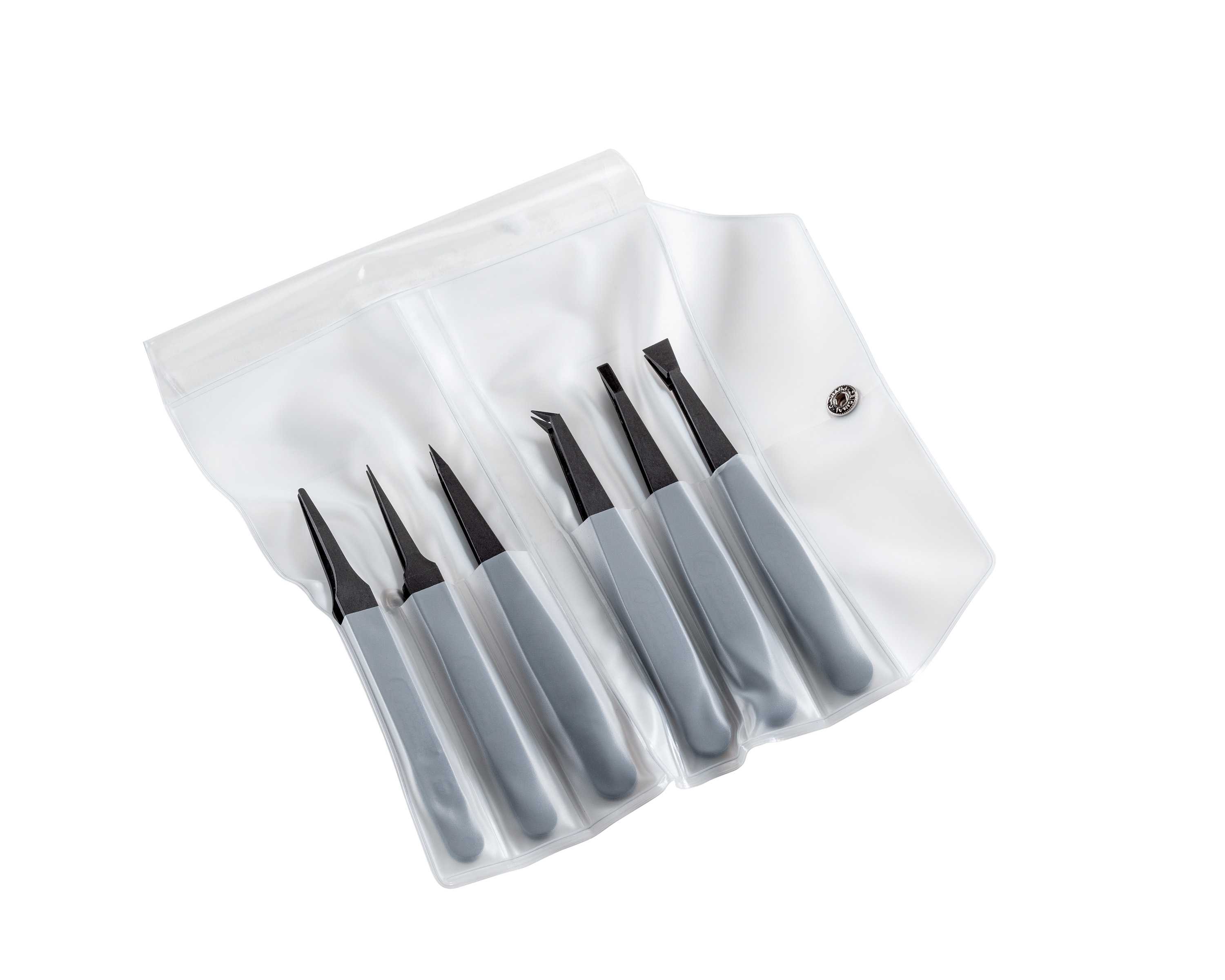ideal-tek 165 mm, Carbon Fibre Reinforced Plastic, ESD Tweezers