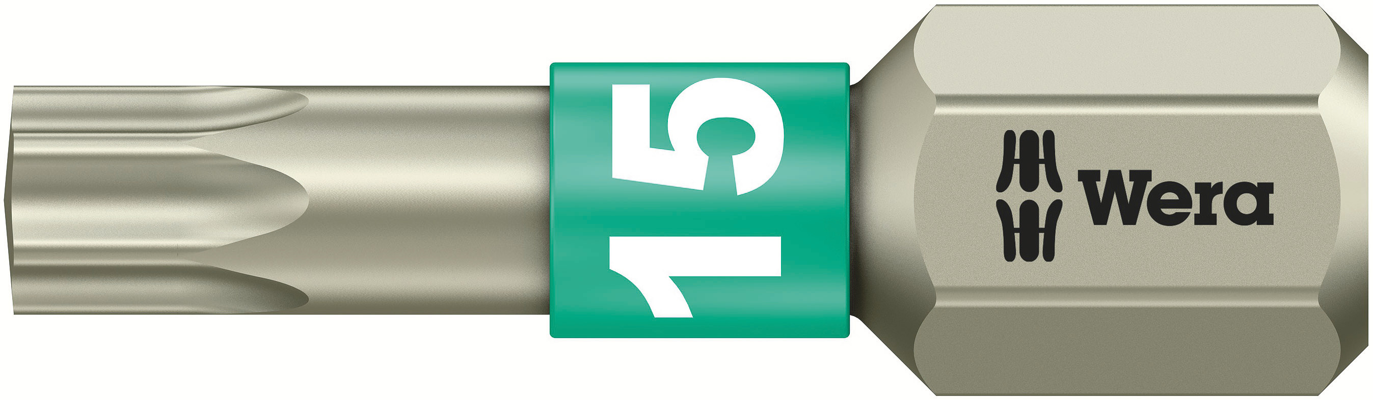 Wera Torx Screwdriver Bit, TX 15 Tip, 25 mm Overall