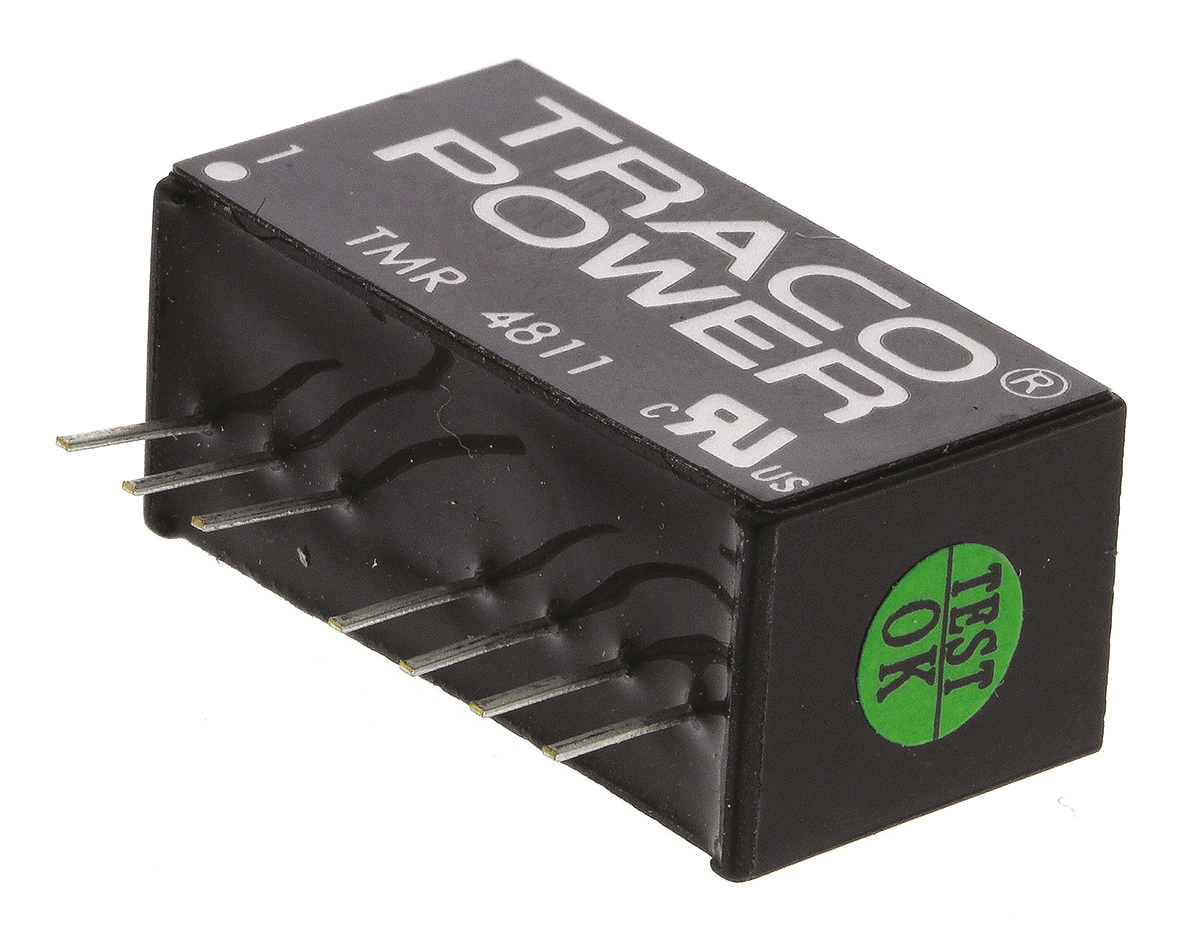 TRACOPOWER TMR 2 DC-DC Converter, 5V dc/ 400mA Output, 36 → 75 V dc Input, 2W, Through Hole, +85°C Max Temp