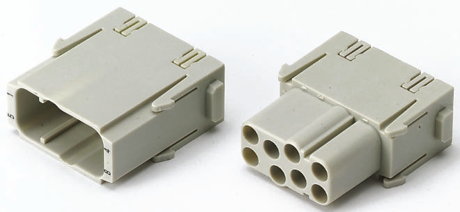 Han-Modular Series Male Module, Rated At 16A, 400 V, For Use With Heavy Duty Power Connectors, Han EE