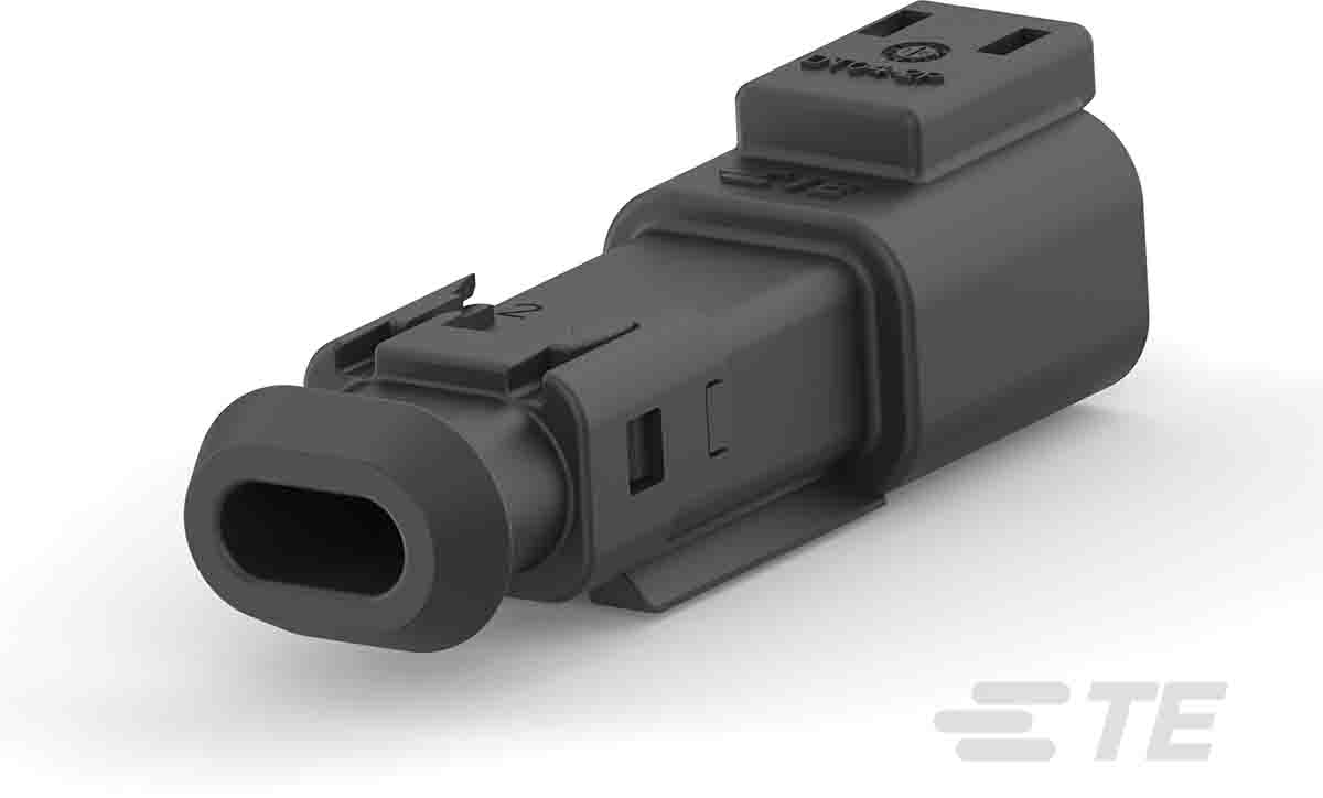 Deutsch, DEUTSCH DT Automotive Connector Socket Black Cable Mount 2 Way, Screw Termination DT04-2P-TN82 / 2-2303812-3