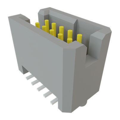 Samtec TFM Series Vertical Through Hole and Surface Mount PCB Header, 10 Contact(s), 1.27 mm Pitch, 2 Row, Shrouded