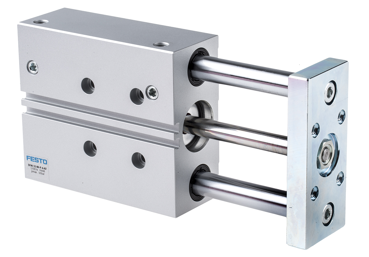 Festo Pneumatic Guided Cylinder - 170934, 32mm Bore, 80mm Stroke, DFM Series, Double Acting