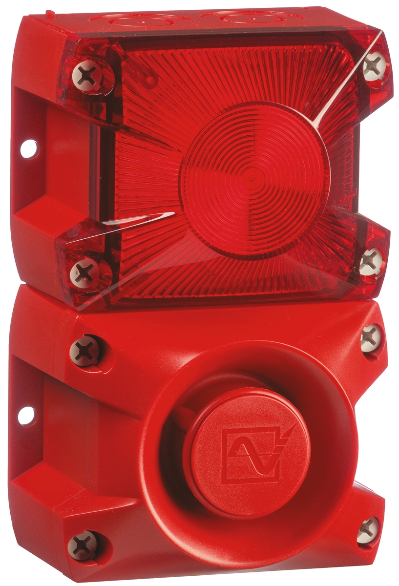 Pfannenberg PA X 1-05 Series Red Sounder Beacon, 24 V dc, Base Mount, 100dB at 1 Metre