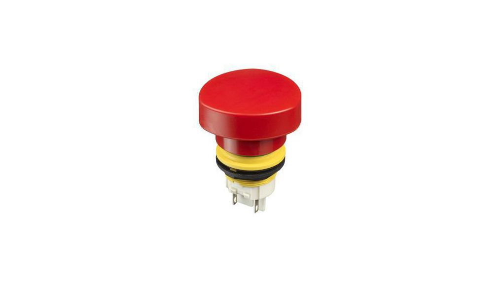 APEM EC Series Emergency Stop Push Button, 22.3mm Cutout, SPST, IP65