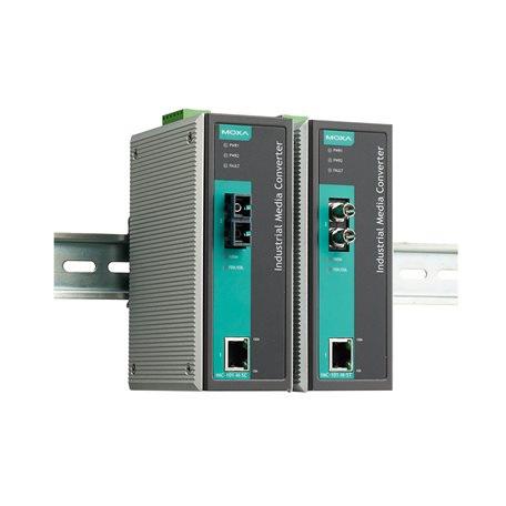 MOXA 10/100T, RJ45 Ethernet Media Converter, Single Mode, 10/100Mbit/s, Full Duplex 40km