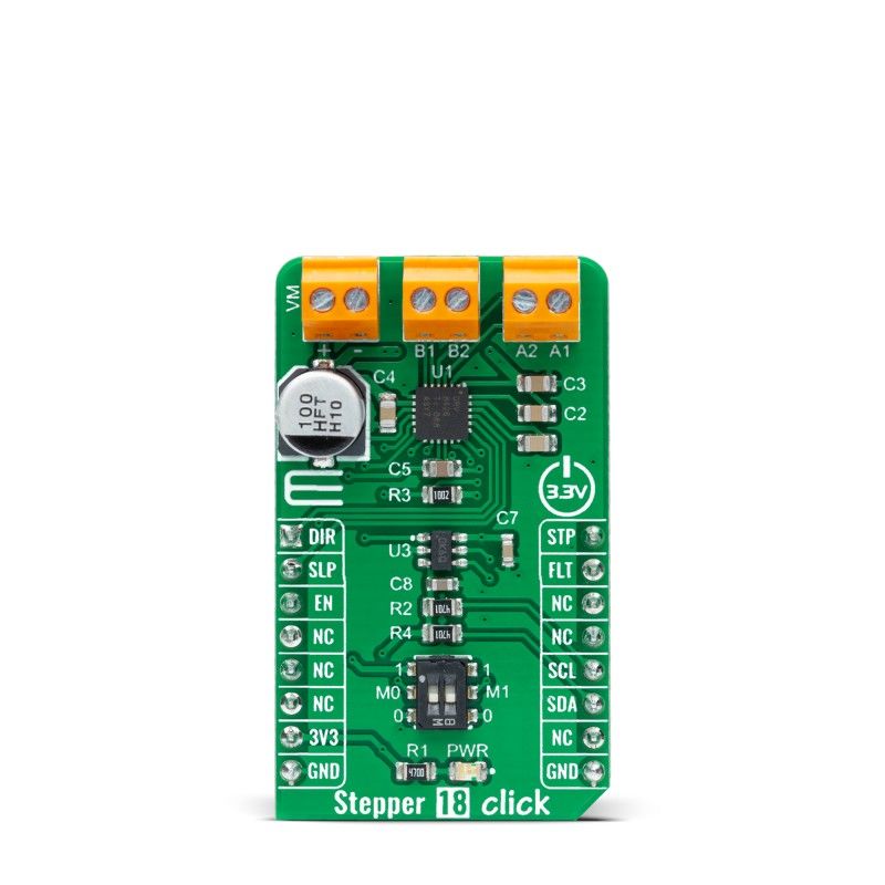 MikroElektronika Stepper 18 Click Stepper Motor Driver for DRV8426 for mikroBUS Socket
