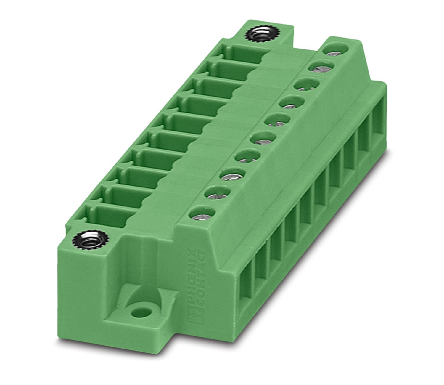 Phoenix Contact, 3.81mm Pitch, MCVU 1.5/10-GFD-3.81, 10 Way, , Pluggable Terminal Block, Header, Cable Mount, Screw