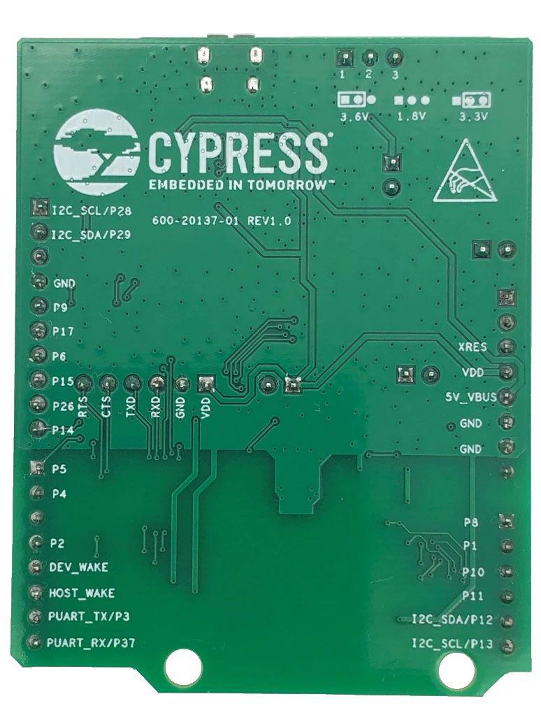 Infineon AIROC™ Bluetooth® & Bluetooth® LE Module CYBT-273063-EVAL Bluetooth Evaluation Board for CYW20819 2.4GHz