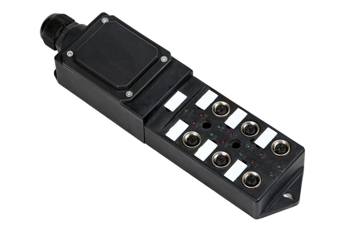 RS PRO Sensor Box, M12, 5 way, 6 port