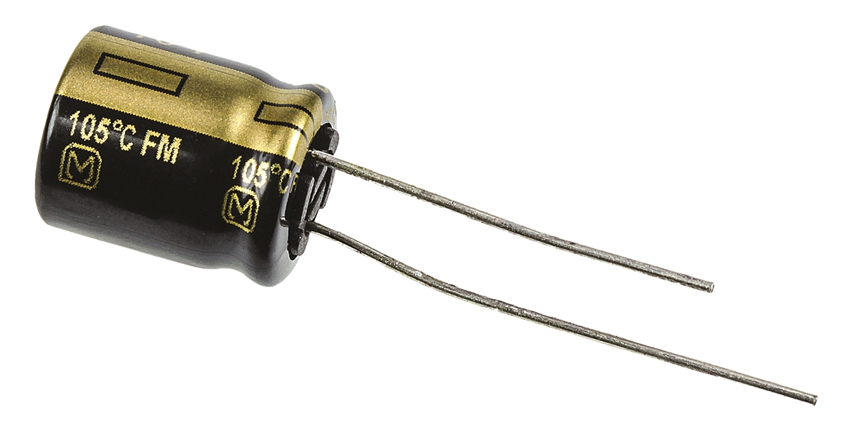 Panasonic 470μF Aluminium Electrolytic Capacitor 16V dc, Radial, Through Hole - EEUFM1C471