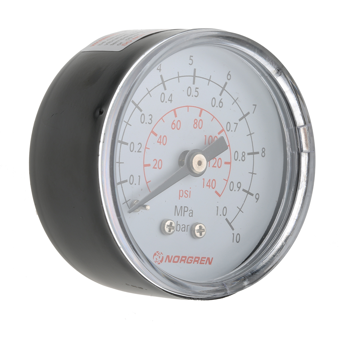 Norgren Analogue Pressure Gauge 10bar Back Entry 50mm Outside Diameter, UKAS
