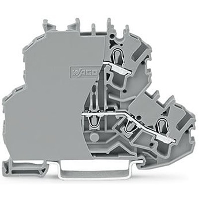 WAGO 2002-2201/099-000 TOPJOB S Series Grey, 2.5mm², 2-Level, Push In Termination, ATEX, CSA, IECEx