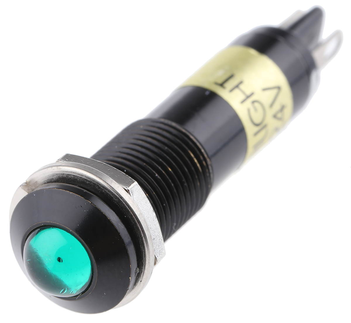 Dialight Green Indicator, 24V dc, 9mm Mounting Hole Size, Solder Tab Termination