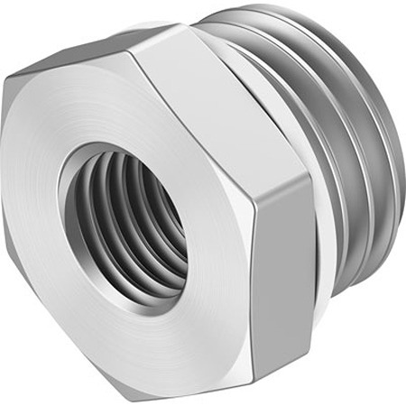 Festo NPFC-RS Series Reducer Nipple, G 3/8 to G 1/8, Threaded Connection Style, NPFC-RS-G38-G18-MF