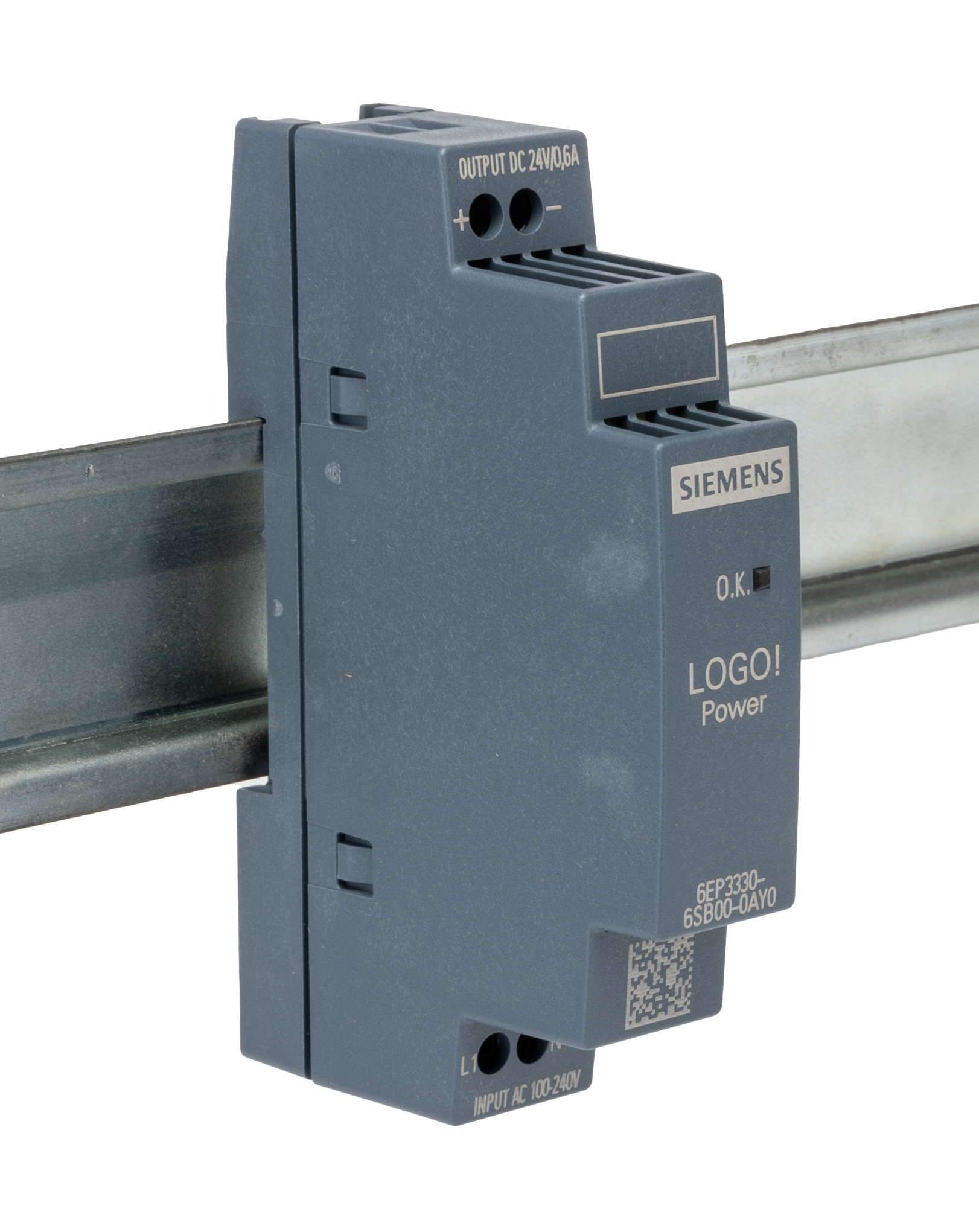 Siemens LOGO POWER Switched Mode DIN Rail Power Supply, 100 → 240V ac, 24V dc dc Output, 600mA Output, 14W